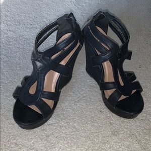 Black platform heels